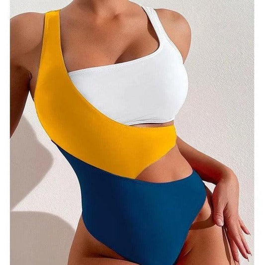 Elladora Cut Out Colour Block Swimsuit