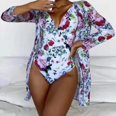 Lottie Floral Print Swimsuit & Cover Up