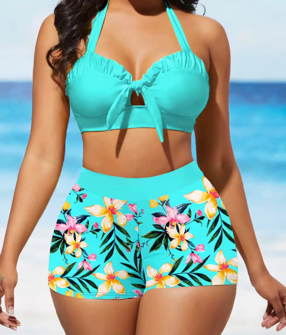 Sabrina High Waist Shorts Bikini Set