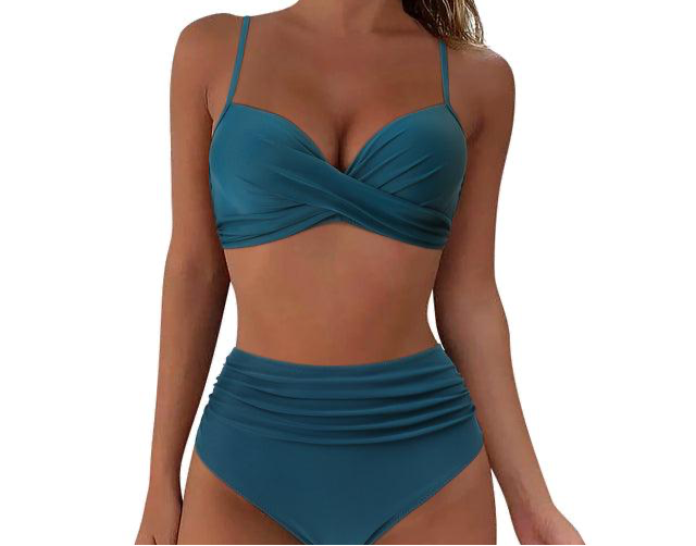 Greta Elegant Padded High Waisted Bikini Set