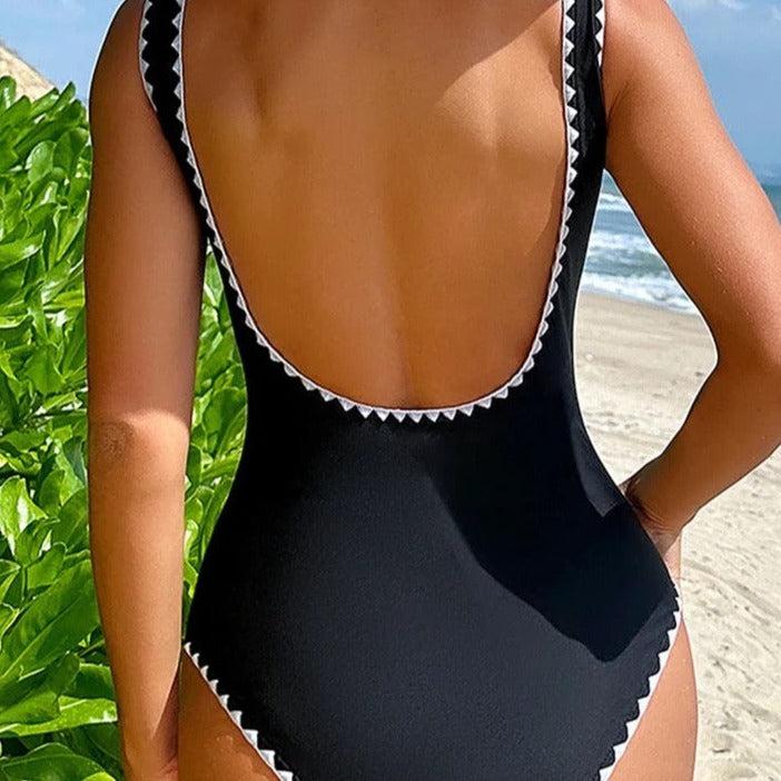 Elodie Elegant One Piece Black Swimsuit