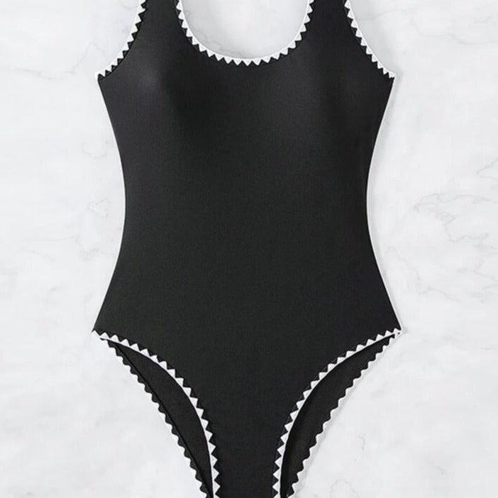 Elodie Elegant One Piece Black Swimsuit