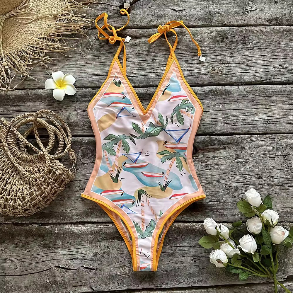 Alivia Elegant Print Swimsuit