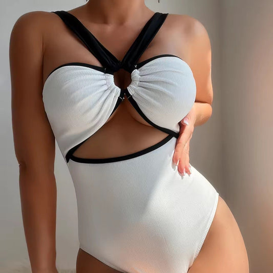 Eloise White & Black Swimsuit