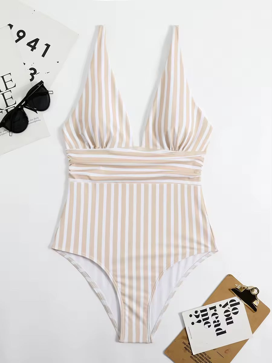 Phoebe Elegant Striped Swimsuit