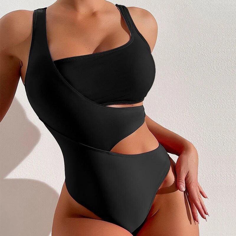 Elladora Cut Out Colour Block Swimsuit