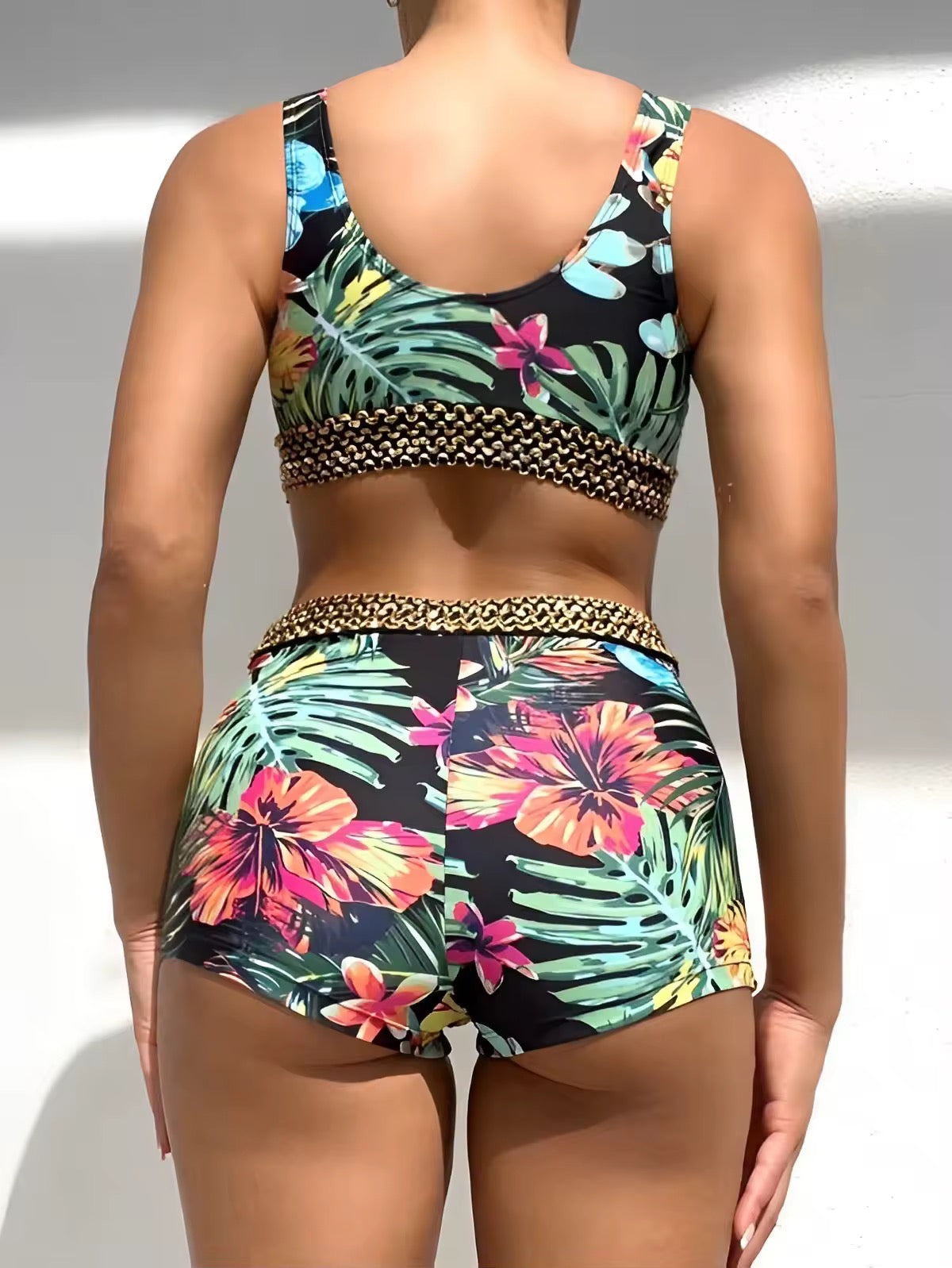 Sally Floral Shorts Bikini Set