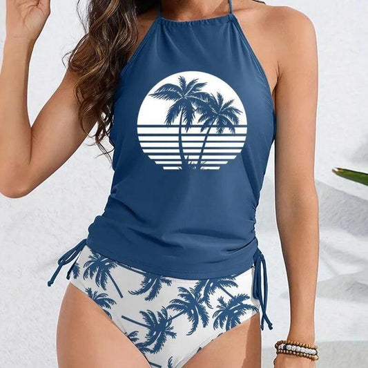 Mya Palm Print Tankini Set